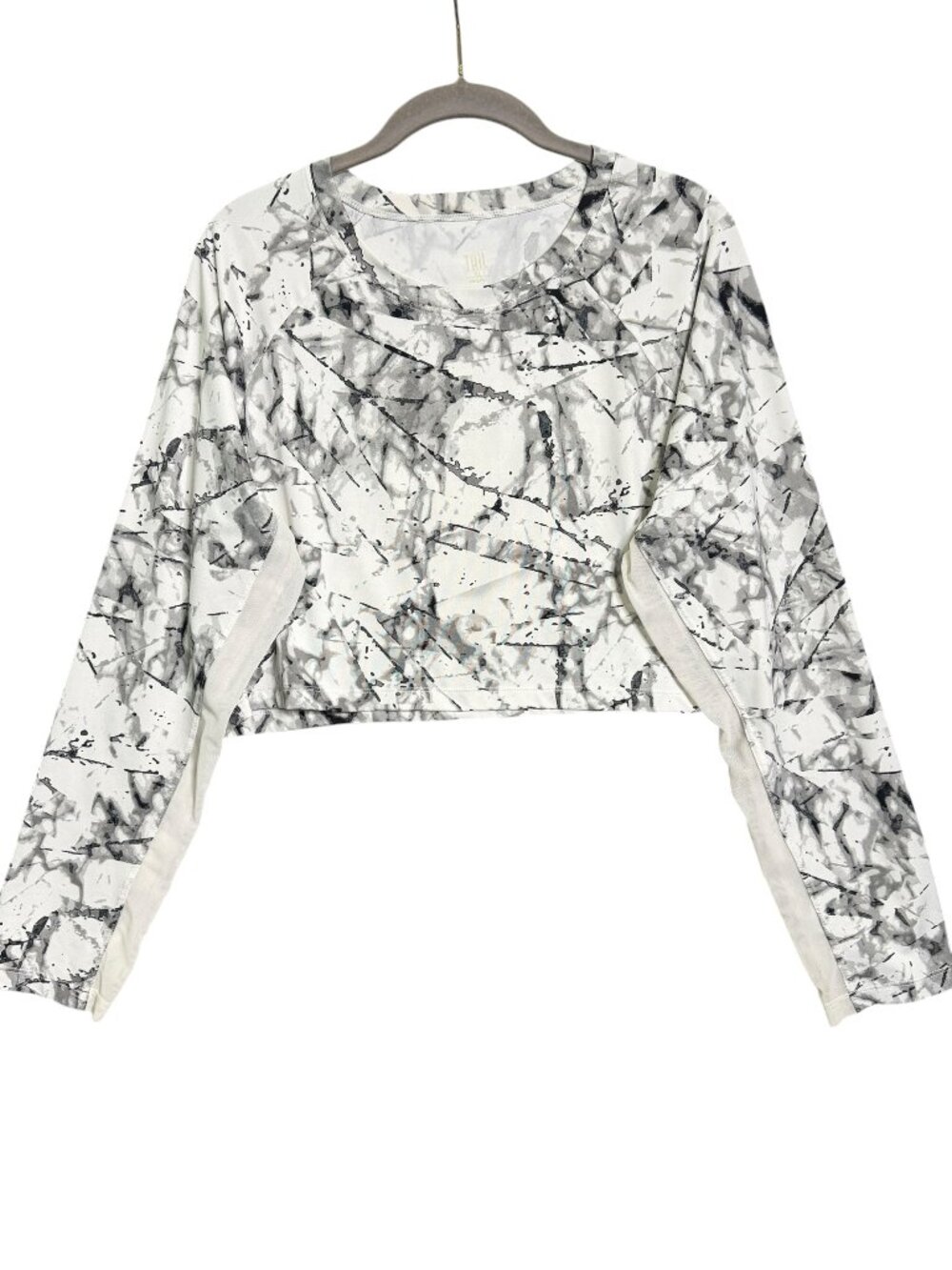 Tail Sasha Long Sleeve Marble Crop Top